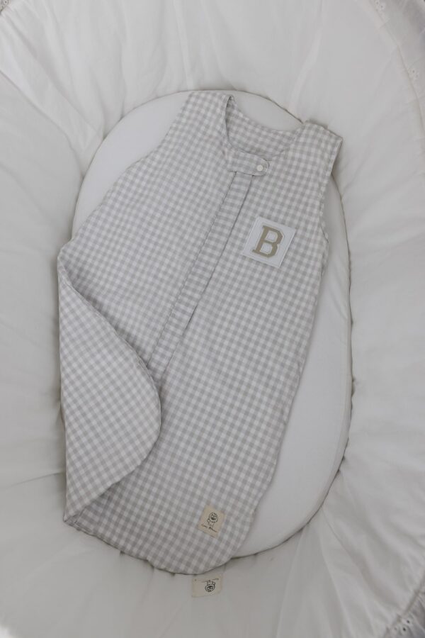 muestra - Saquito de dormir vichy gris